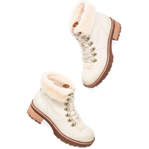 Kork-Ease Winslet Fog Shearling Combo SZ 7 NEW - Picture 1 of 13